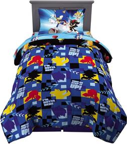 img 3 attached to 🦔 Super Soft Microfiber Comforter and Sheet Set, 4 Piece Twin Size, Sonic The Hedgehog by Franco Kids Bedding