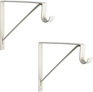 👕 knape & vogt 1195 closet rod & shelf support in cream - pack of 2 логотип