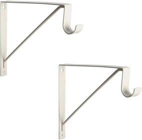 img 1 attached to 👕 Knape & Vogt 1195 Closet Rod & Shelf Support in Cream - Pack of 2