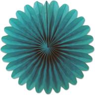 turquoise tissue fans, mini, 6-pack - beistle 6-inch (54137-t) логотип