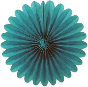 img 1 attached to Turquoise Tissue Fans, Mini, 6-Pack - Beistle 6-Inch (54137-T)