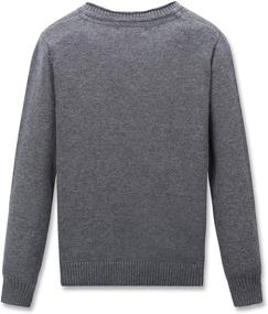 img 3 attached to 👕 CUNYI Boys' V Neck Cotton Sweater: Comfortable Pullover for Stylish Elegance