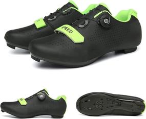 img 2 attached to 👟 Unisex Road Bike Cycling Shoes with SPD Cleats - Ideal for Indoor Riding, Peloton, and Outdoor Lock Pedal Racing - Sizes 5-12