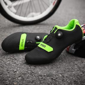 img 1 attached to 👟 Unisex Road Bike Cycling Shoes with SPD Cleats - Ideal for Indoor Riding, Peloton, and Outdoor Lock Pedal Racing - Sizes 5-12