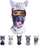 🐱 outgeek cat mask balaclava - unisex full face hat with animal ears for summer sports, helmet climbing, fishing cap logo