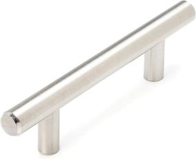 img 3 attached to 🚪 30-Pack Solid Brushed Nickel Cabinet Pulls: Euro Style Stainless Steel Kitchen Hardware with 3-inch Hole Center, 5-inch Length Drawer Handles