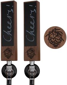 img 4 attached to 🍺 Premium Natural Walnut Wood Double Beer Tap Handle Display: Ideal for Homebrew, Kegerators, Bars, and Personalized Beer Gifts