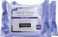 🌙 neutrogena night calming makeup remover towelettes, disposable face wipes for nighttime cleansing, removes dirt, oil & makeup, 25 ct (pack of 2) logo