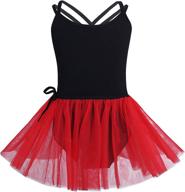 🩰 chictry girls sleeveless dance ballet leotard with detachable wrap skirt - stylish outfit attire логотип