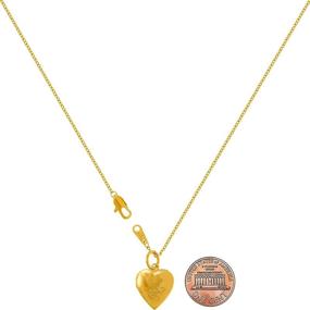 img 2 attached to 💛 24k Gold Plated Tiny Heart Locket Necklace by LIFETIME JEWELRY with Picture Holding Capability