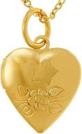 💛 24k gold plated tiny heart locket necklace by lifetime jewelry with picture holding capability logo