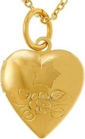 img 4 attached to 💛 24k Gold Plated Tiny Heart Locket Necklace by LIFETIME JEWELRY with Picture Holding Capability