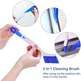 img 2 attached to 🧹 SHUNWEI 2-Pack Window Track Cleaning Brush Set - Handheld Tool for Window, Blind, and Track Cleaning