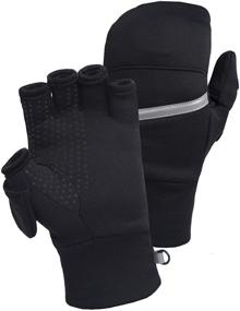 img 4 attached to 🧤 Stretch Convertible Fingerless Mittens for TrailHeads