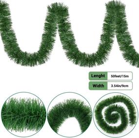 img 3 attached to 🎄 XIMISHOP 50-Feet Christmas Garland Decor - Artificial Wine Greenery Pine Garland for Home Garden Indoor Outdoor Decorations