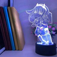 zero two anime character night light 3d illusion lamp - darling in the franxx, usb powered, 7 colors led lights, touch switch, perfect bedroom decoration, great kids gift логотип