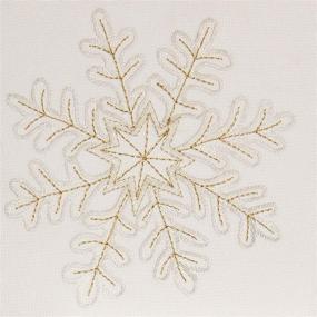 img 1 attached to SARO LIFESTYLE Embroidered Snowflake Christmas