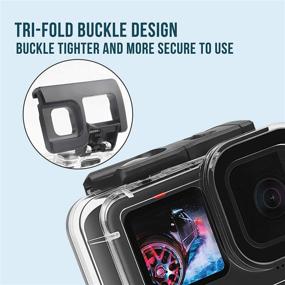 img 1 attached to SHOOT 60M Waterproof Case Kit for GoPro Hero 9/10 - Diving Protective Housing Shell with Tempered Glass Screen Protector and Anti-Fog Insert - GoPro Hero 9 Black