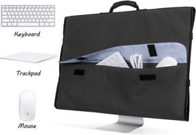 img 3 attached to CURMIO Travel Carrying Bag for Apple 21.5&#34; iMac Desktop Computer - Protective Storage Case & Dust Cover with Rubber Handle for 21.5&#34; iMac Screen and Accessories - Black, Patent Design