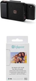 img 1 attached to 🖨️ Lifeprint 2x3 Instant Printer for iPhone - Black with 50 Pack of Film: Print Augmented Reality Photos and Videos