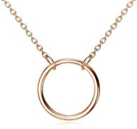 🔘 versatile open circle necklace: yellow gold, rose gold, or rhodium finish on 925 sterling silver logo