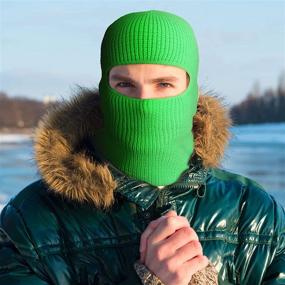 img 3 attached to 2-Piece Ski Mask: Knitted Face Cover + Balaclava for Winter Sports