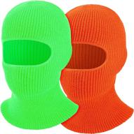 2-piece ski mask: knitted face cover + balaclava for winter sports logo