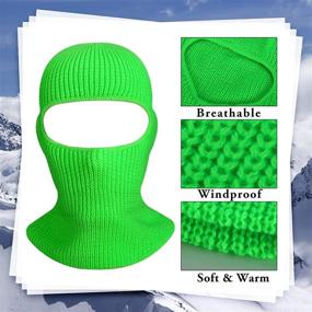 img 1 attached to 2-Piece Ski Mask: Knitted Face Cover + Balaclava for Winter Sports