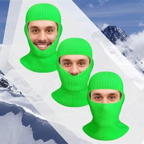 img 2 attached to 2-Piece Ski Mask: Knitted Face Cover + Balaclava for Winter Sports