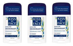 img 4 attached to 🌿 Kiss My Face Signature Bundle - Active Life Fragrance & Aluminum-Free Deodorant, 7.44 oz, Pack of 3