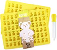 🐻 premium silicone gummy bear candy molds - classic size by the modern gummy: includes 2 trays, 1 dropper; ideal for shaping jelly, gelatin, chocolate, ice, soap, and candy logo