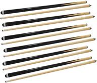 ispirito pool cues 6-piece set - 2-piece 58 inch house bar billiard cue sticks with 🎱 hardwood construction, glue-on tips, and multiple weight options (19-21oz) - a complete cue set for precise shots логотип