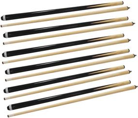 img 3 attached to ISPIRITO Pool Cues 6-Piece Set - 2-Piece 58 Inch House Bar Billiard Cue Sticks with 🎱 Hardwood Construction, Glue-on Tips, and Multiple Weight Options (19-21oz) - A Complete Cue Set for Precise Shots