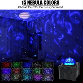 img 1 attached to 🌌 12-in-1 Nebula Star Projector with Remote, WANRAYW Galaxy Projector with Bluetooth Speaker - Perfect Mood Lamp for Bedroom, Game Rooms, Party, Home Ambiance Decoration - Ideal for Kids and Adults