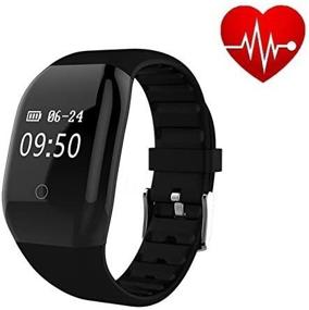img 3 attached to 🐱 Stay Fit with Mini Kitty Heart Rate Activity Tracker: Bluetooth IP67 Waterproof Wristband for Android & iOS