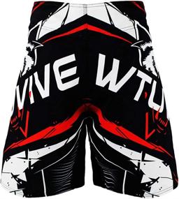 img 1 attached to 🩳 WTUVIVE Men's Print MMA Shorts for Muay Thai Fight Training and Boxing Trunks