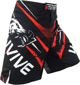 img 2 attached to 🩳 WTUVIVE Men's Print MMA Shorts for Muay Thai Fight Training and Boxing Trunks