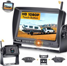 img 4 attached to HD 1080P Wireless Backup Camera for RV with 7 Inch Touch Button Monitor - Ideal for Trucks, Campers, 🚛 and Trailers - Includes Furrion Pre-wired Mount Kit - High-Speed Rear View Observation with IR Night Vision - Model Y31