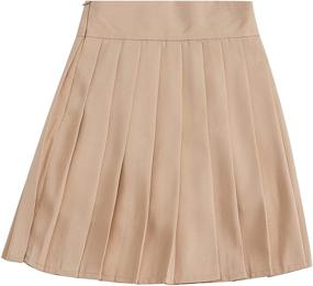 img 4 attached to 👗 Pleated Skater Tennis Uniforms: Trendy Girls' Clothing for Skirts & Skorts