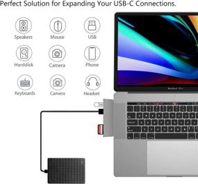 img 1 attached to 🔌 Mac HDMI Multiport Adapter for MacBook Pro 13/15/16", 2020-2016, MacBook Air 2020-2018 with 4K HDMI, 100W USB C Power Delivery, USB 3.0, SD/TF Card Reader