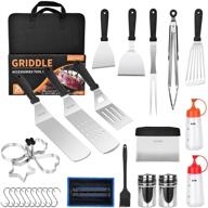 🍳 bqypower griddle accessories kit- 30pcs flat top grill accessories set for blackstone and camp chef griddle- professional bbq grill tools set for ultimate grilling experience- barbecue utensil gifts logo