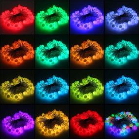 img 3 attached to 🌍 30ft Globe String Lights with Remote Timer - 60 LED, 16 Colors Changing, USB Powered Fairy Light for Indoor Outdoor Wedding Christmas Birthday Party Bedroom Porch Decorations