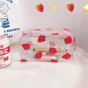 img 3 attached to Transparent Cosmetic Toiletry Organiser Strawberry