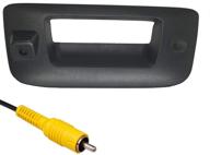 master tailgaters replacement for chevrolet silverado/gmc sierra (2007-2013) black tailgate handle with backup camera with key hole plug logo