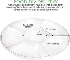 img 3 attached to 🍽️ Sectional Plastic Serving Platters by Plasticpro: Versatile and Stylish Food Presentation Solution