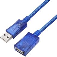 🔌 высококачественный 6-футовый usb-удлинительный кабель dtech - мужской до женского usb-корда 2.0 типа а порт (6 футов, синий) логотип