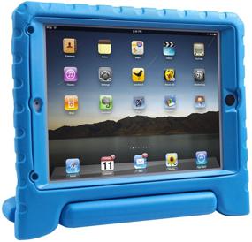 img 3 attached to 🔵 HDE Case for iPad Air 2 - Shockproof Bumper Hard Cover with Screen Protector & Handle Stand for Kids - Blue