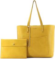 👜 большая модная женская сумка-хобо: сумка из искусственной кожи с плечевым ремнем и кошелек/визитницу. логотип
