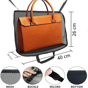 img 3 attached to 🚗 Car Net Pocket Handbag Holder: Convenient Car Storage Organizer for Phone, Documents, and Purse, Ideal for Backseat Kids and Pets, Features Cargo Tissue Holder - Safego