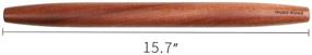 img 3 attached to 🥖 Muso Wood Sapele French Rolling Pin - Tapered Roller for Baking Fondant, Pie Crust, Cookie, Pastry (15-3/4inch)